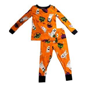 NEW! Hyde & EEK! Toddler 2pc Halloween Ghosts Cotton Pajama Set Orange